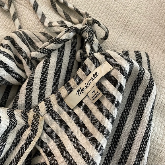 Madewell open back striped linen crop top - Picture 5 of 5